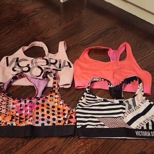 Victoria's Secret Pink Sports Bras with Racerback Design - Mediums